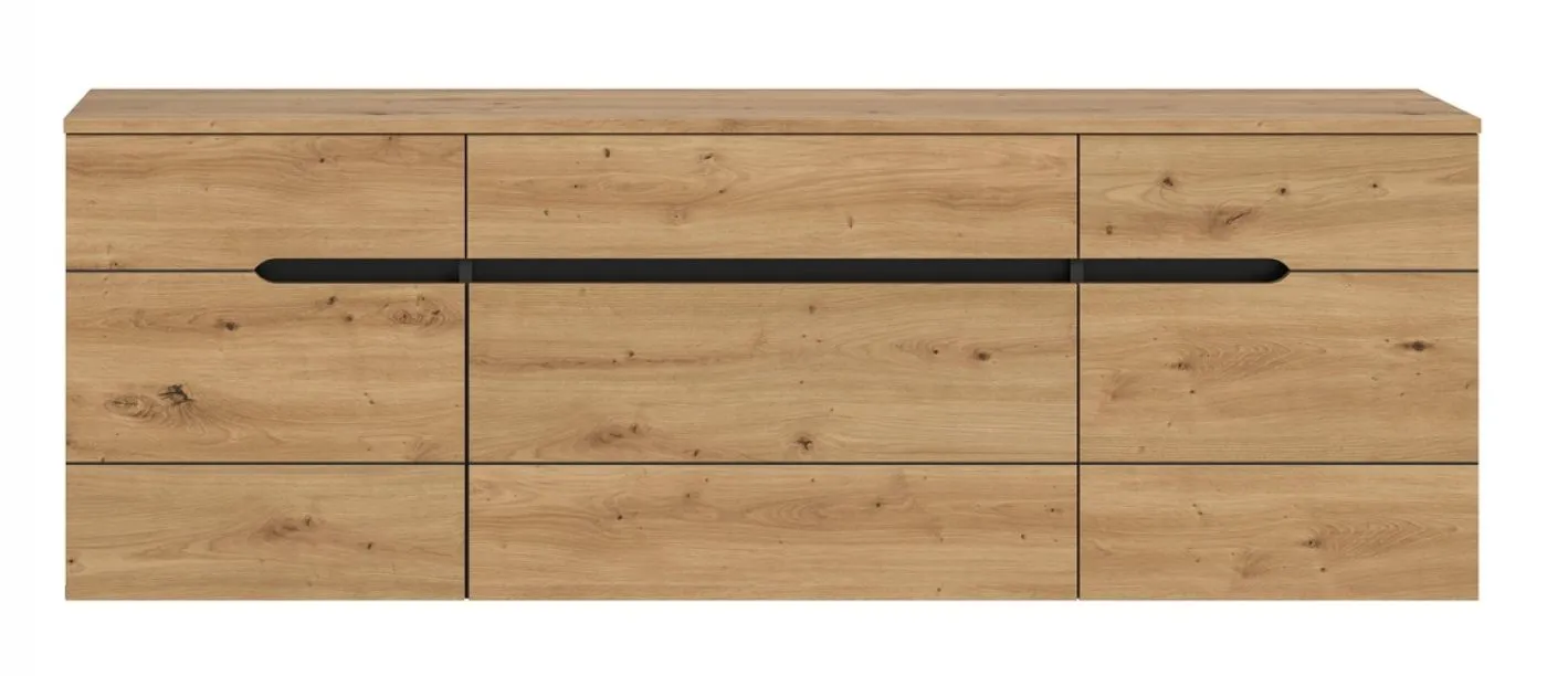 Garderobenschrank Canu hängend | Basalt grau / Artisan Eiche