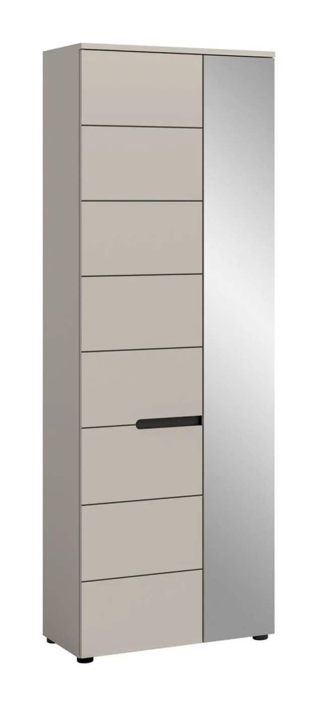 Garderobenschrank Canu | Kaschmir / Basalt grau