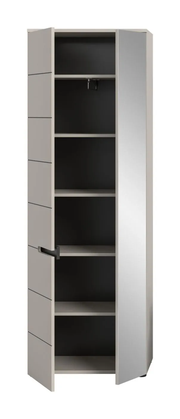 Garderobenschrank Canu | Kaschmir / Basalt grau