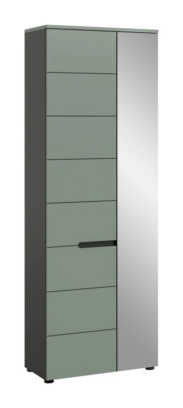 Garderobenschrank Canu | Smoke Green / Basalt grau