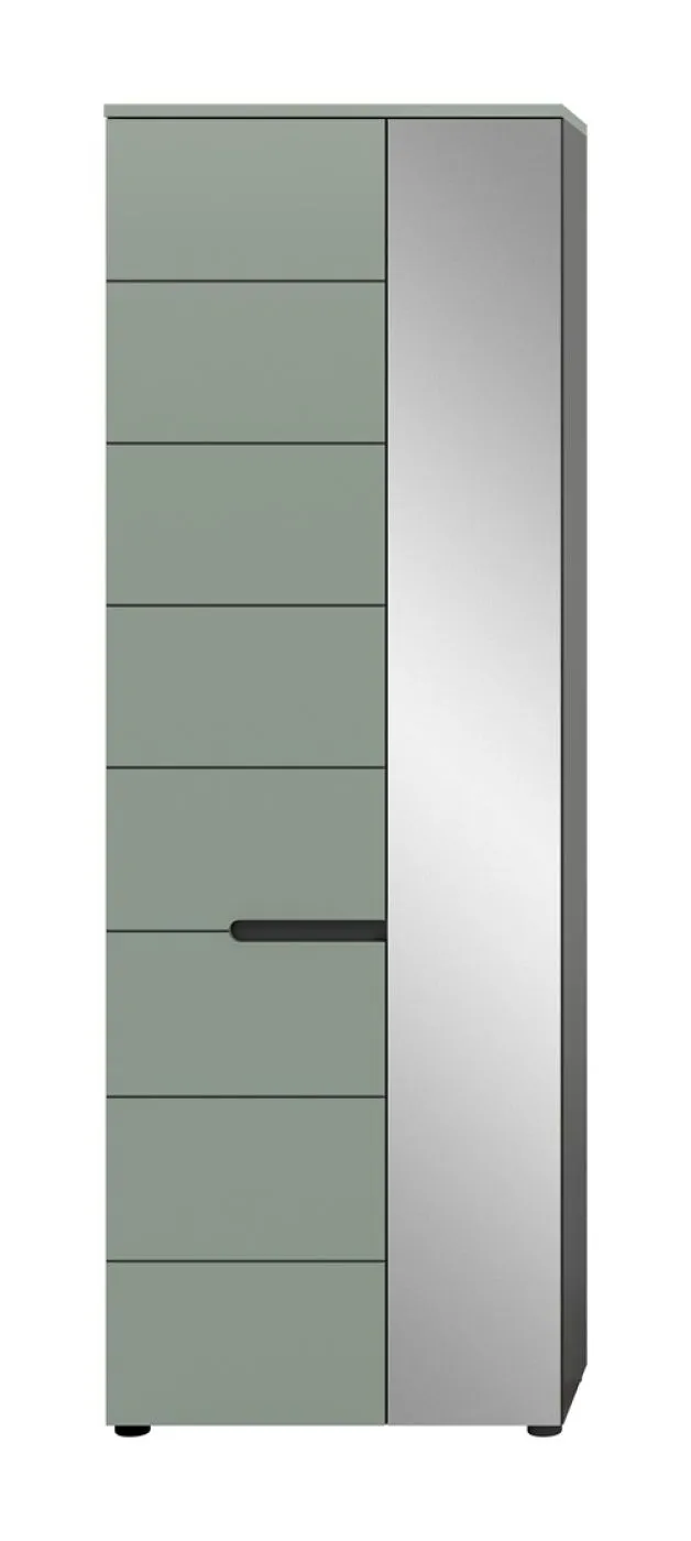 Garderobenschrank Canu | Smoke Green / Basalt grau