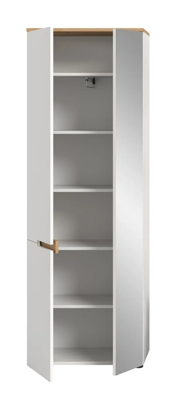 Garderobenschrank Canu | Weiß / Artisan Eiche