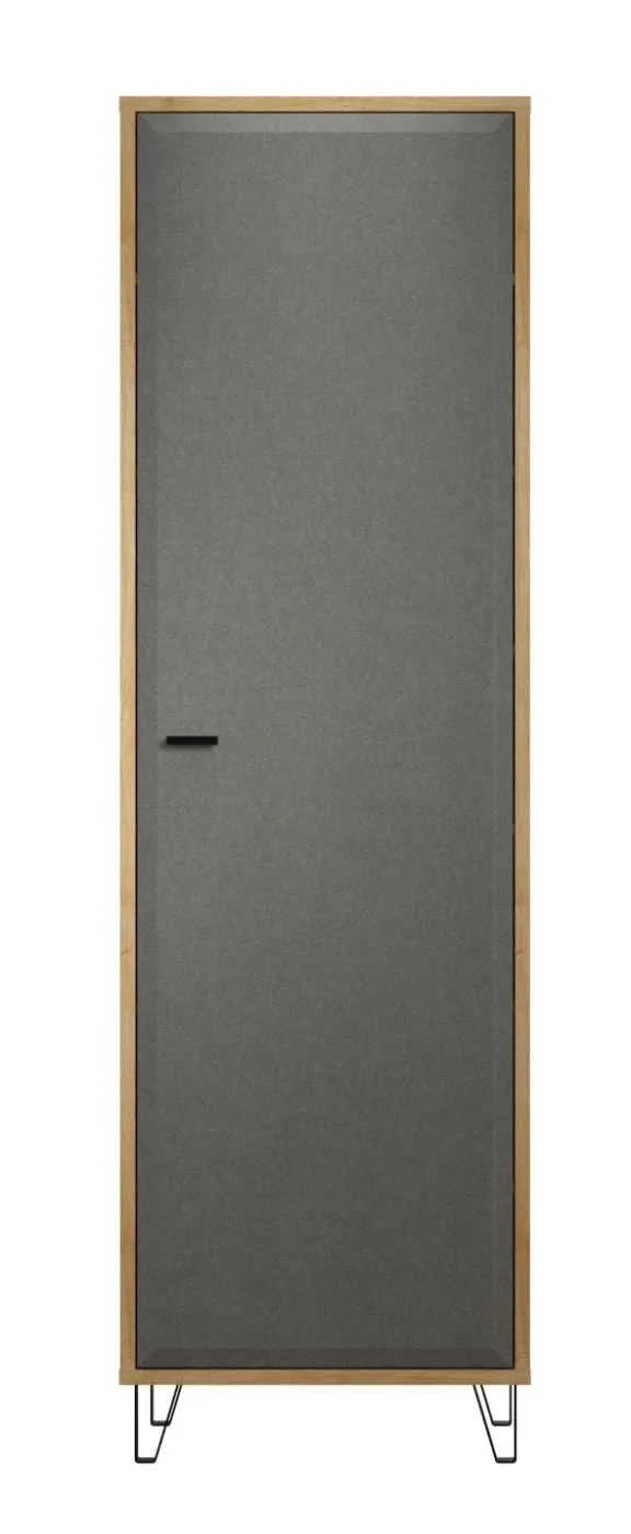 Garderobenschrank Cheyenne | Eiche Navarra / Filz Dark Grey