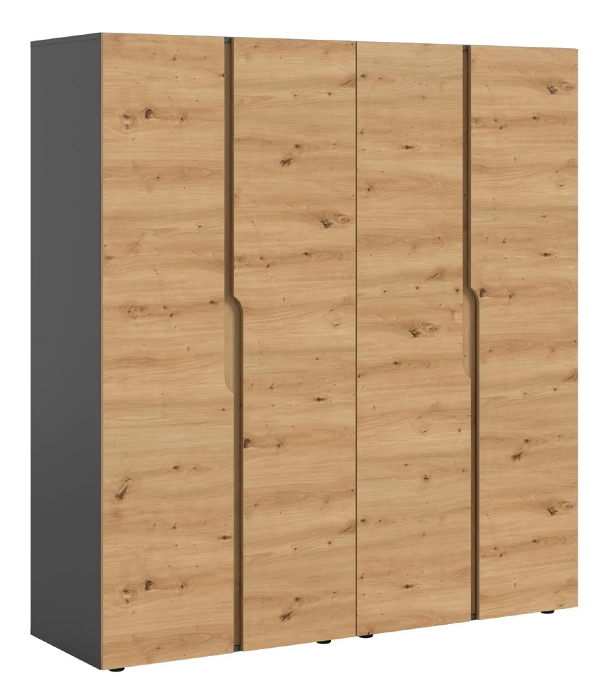 Garderobenschrank Schrank Anga | 2-teilig | Anthrazit / Artisan Eiche