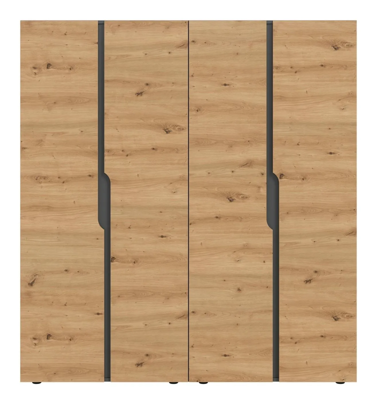 Garderobenschrank Schrank Anga | 2-teilig | Anthrazit / Artisan Eiche