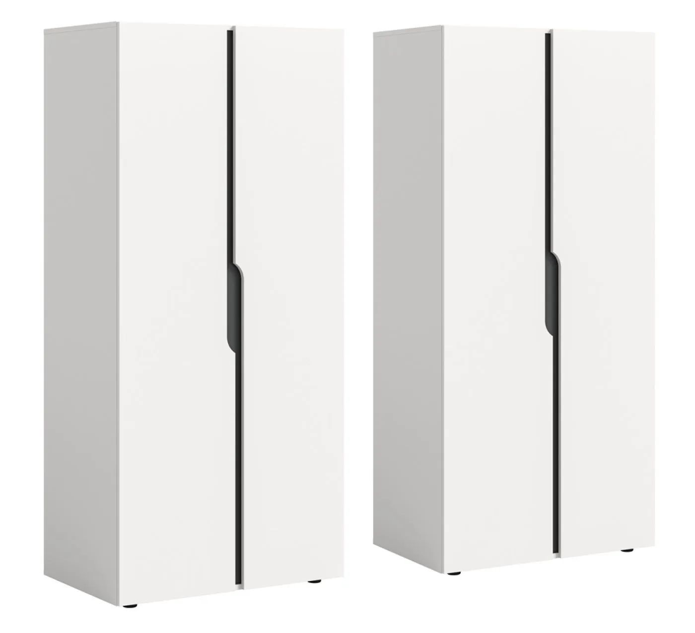 Garderobenschrank Kleiderschrank Anga | 2-teilig | weiß