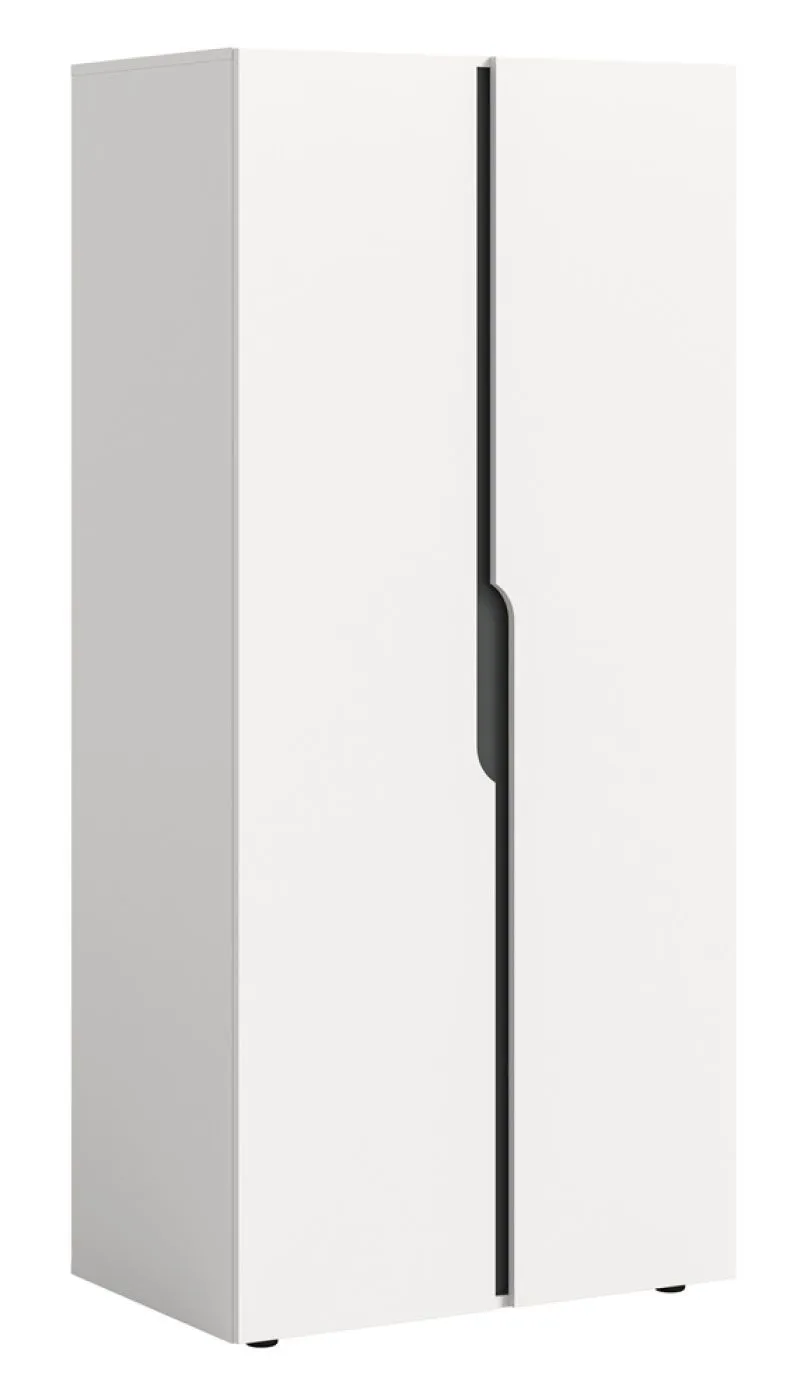 Garderobenschrank Kleiderschrank Anga | 2-türig | weiß