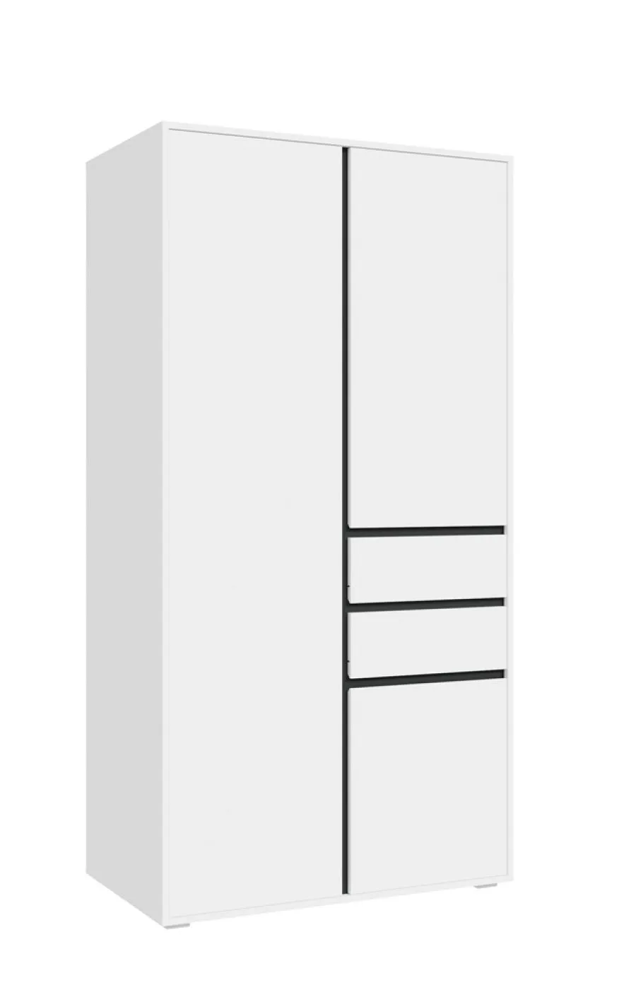 Garderobenschrank Kleiderschrank Falun | weiß