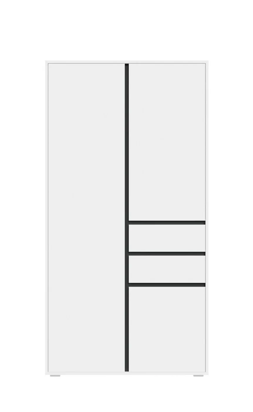 Garderobenschrank Kleiderschrank Falun | weiß