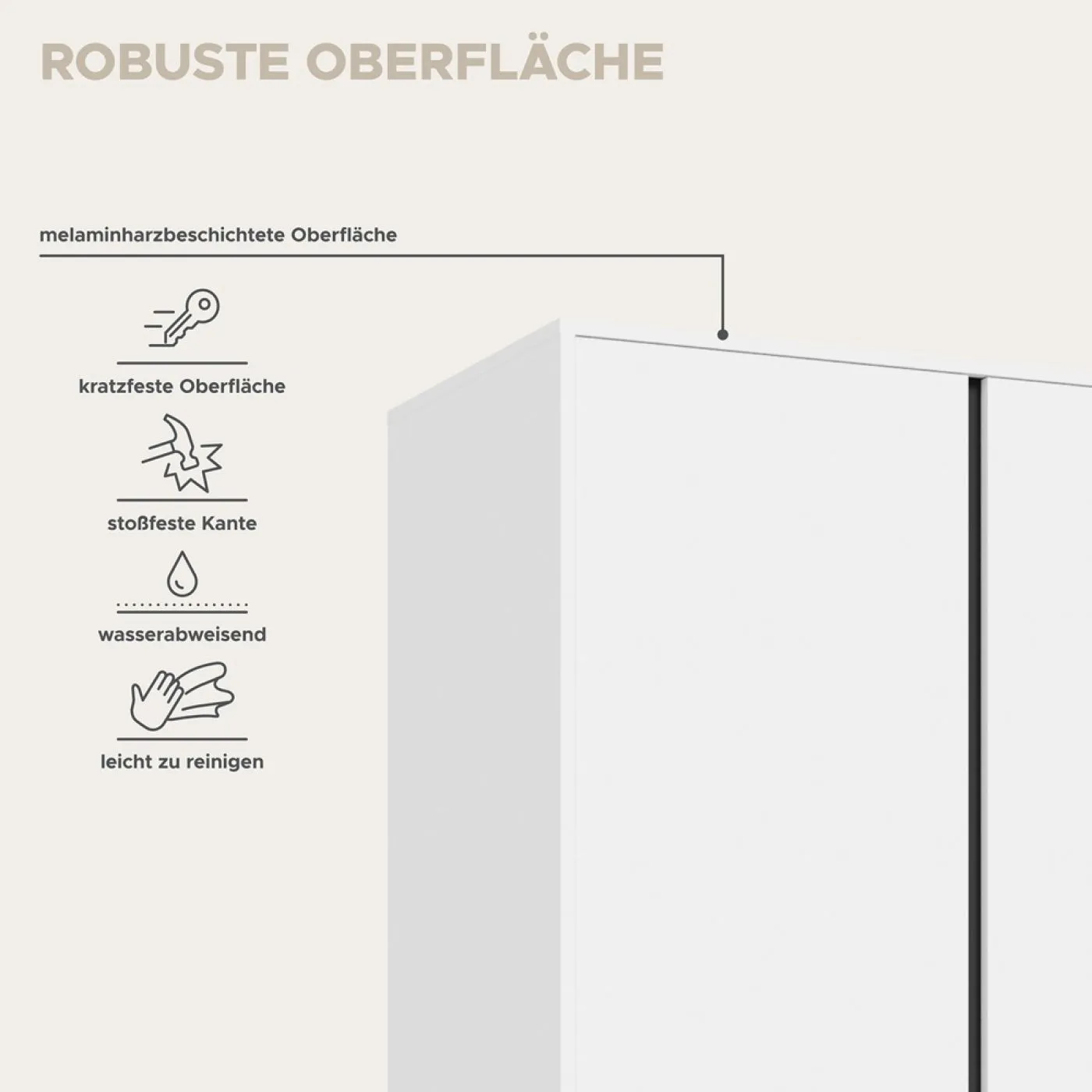 Garderobenschrank Kleiderschrank Falun | weiß