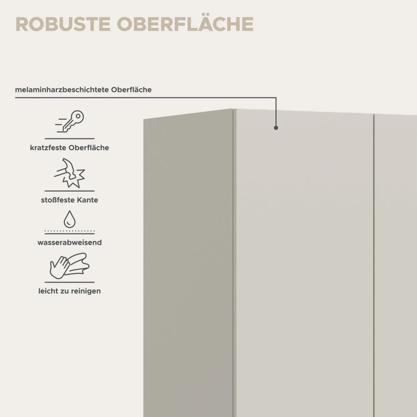 Garderobenschrank Kleiderschrank Kopenhagen | Kaschmir | 2-teilig