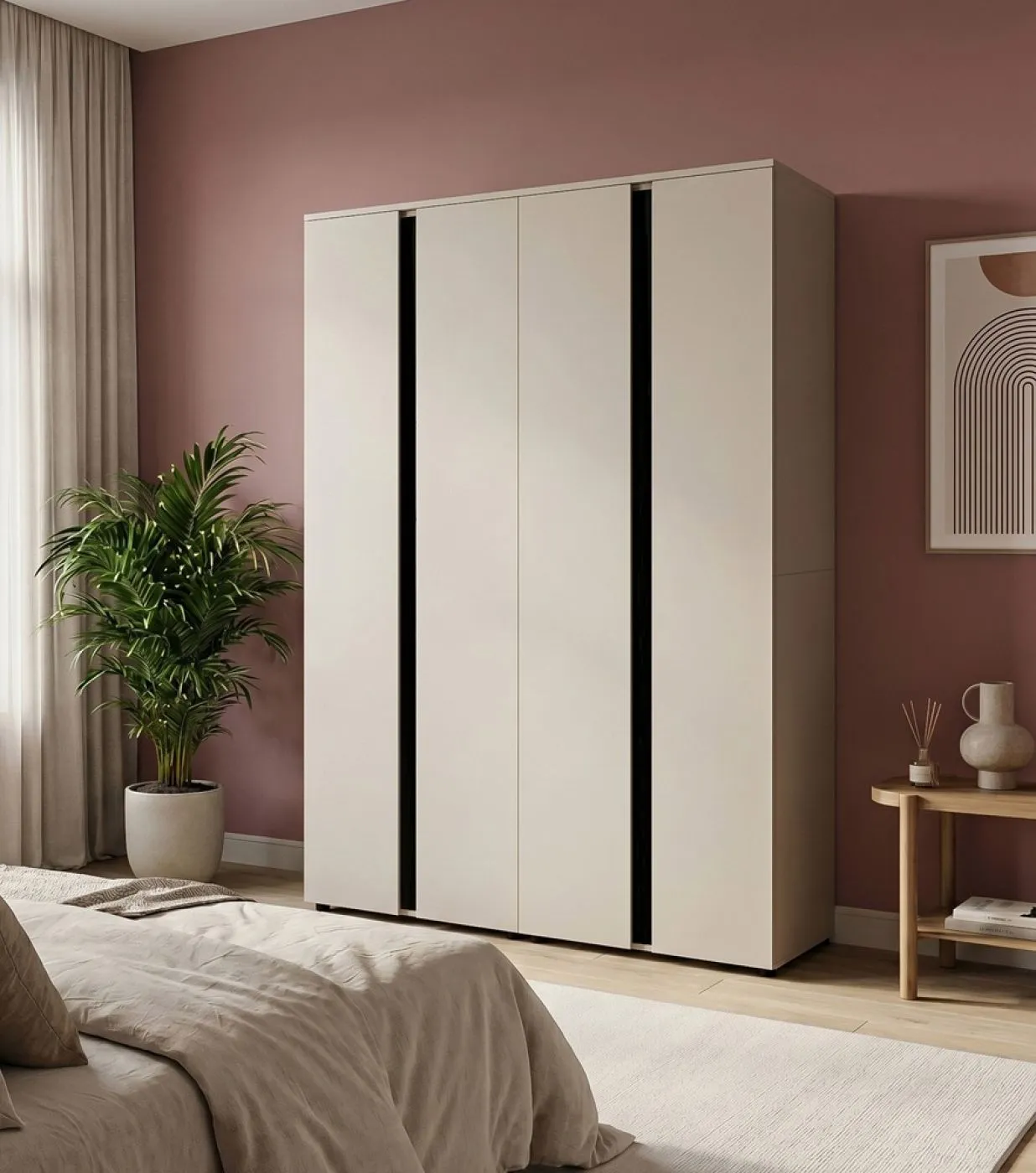Garderobenschrank Kleiderschrank Set Amara | Kaschmir
