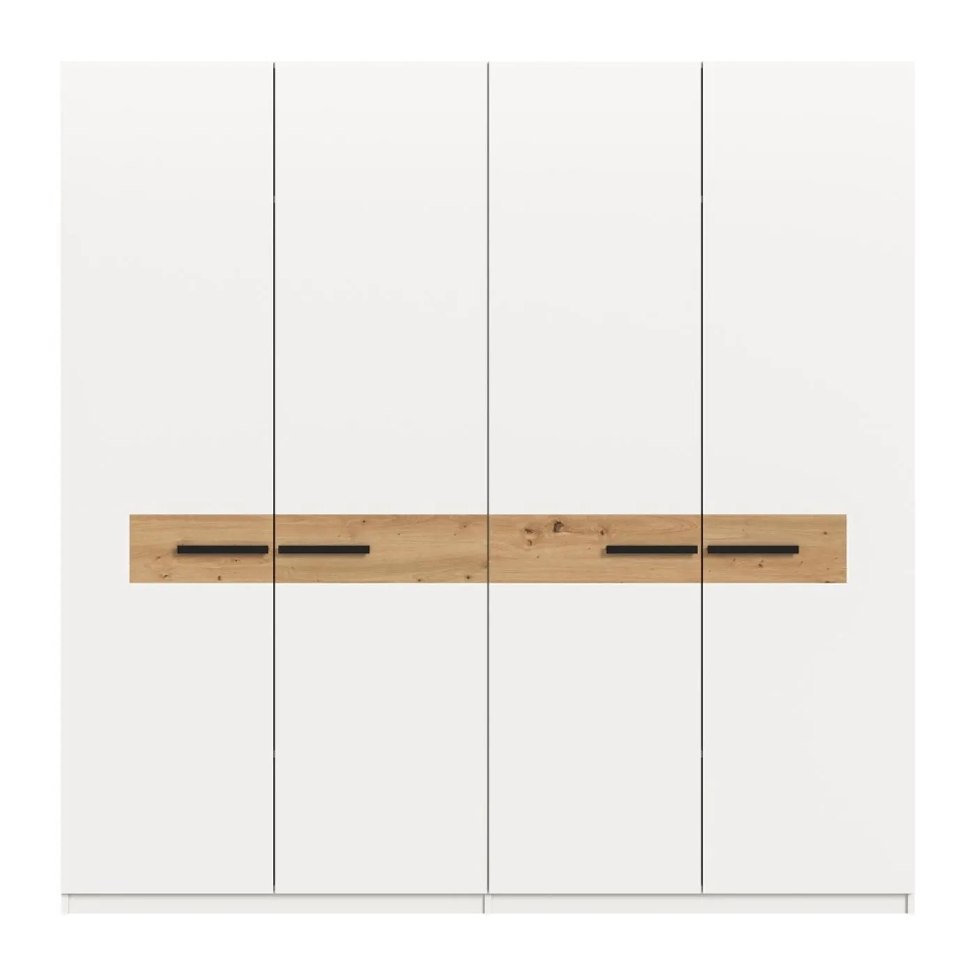 Garderobenschrank Kleiderschrank Stanga | Weiß / Artisan Eiche