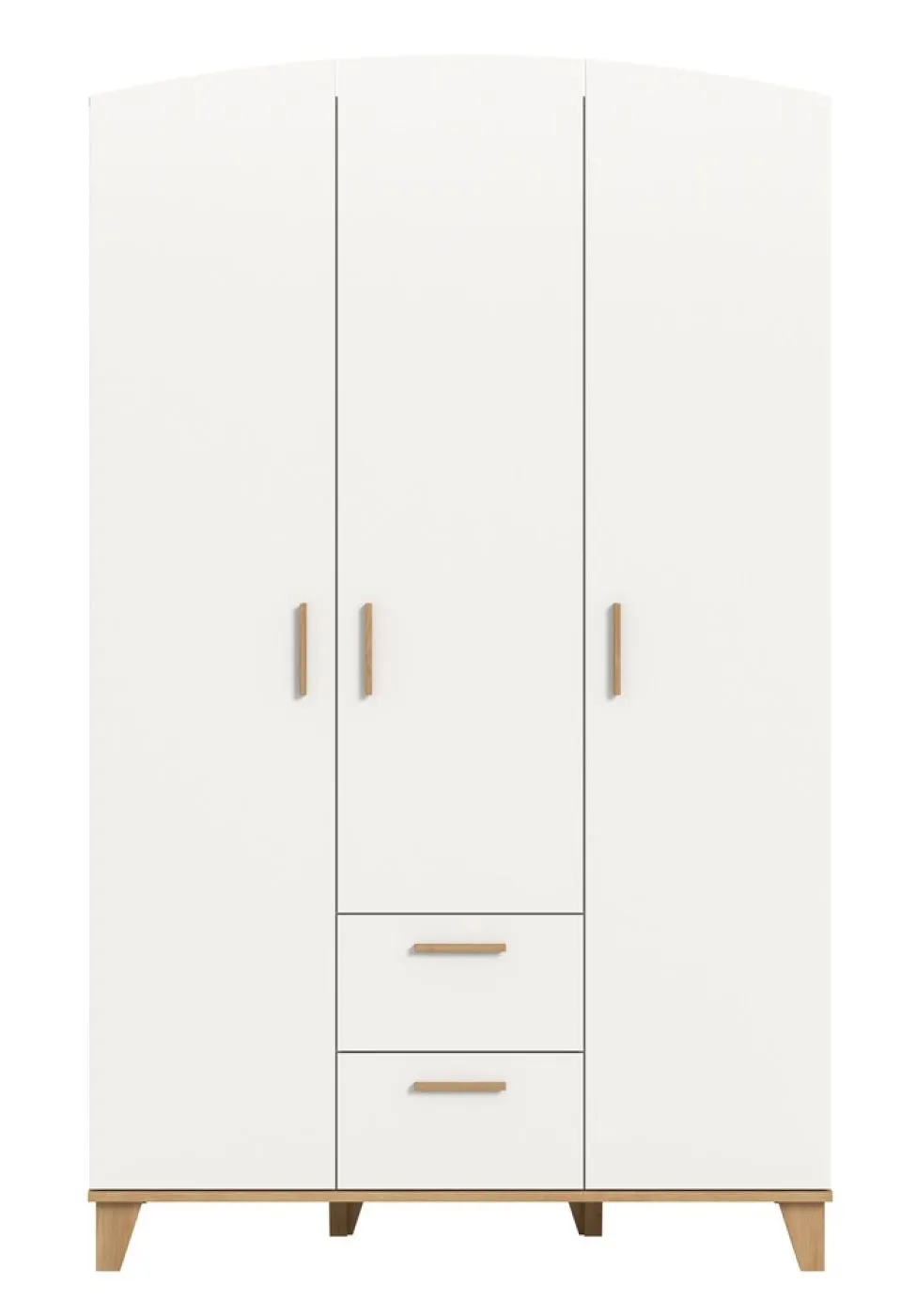 Garderobenschrank Kleiderschrank Stella 3-türig | weiß / Artisan Eiche