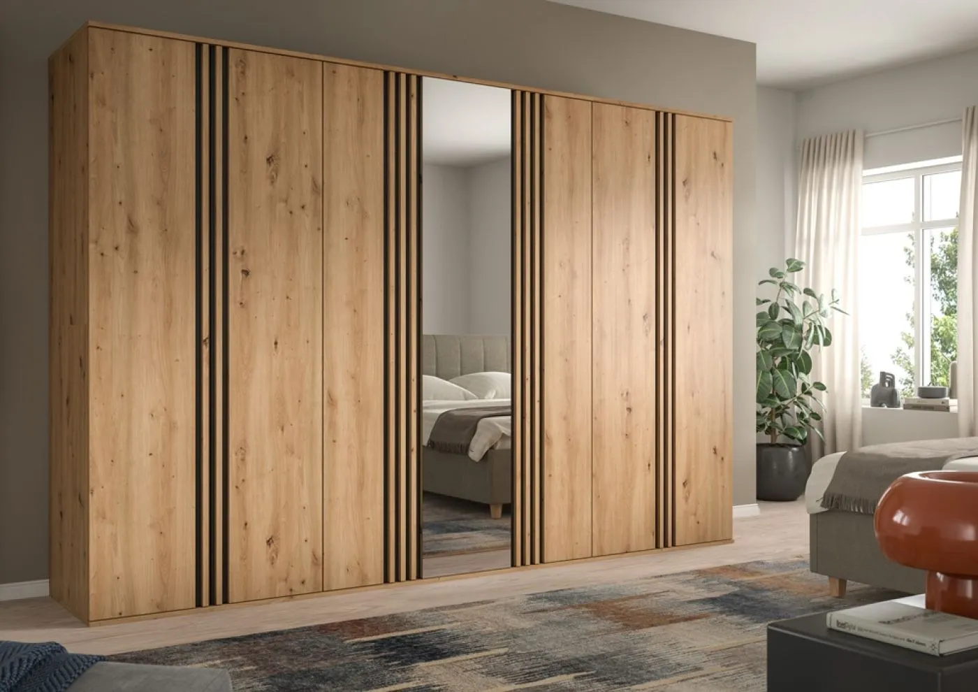 Garderobenschrank Kleiderschrank Tofta 1 | 3-teilig | Artisan Eiche