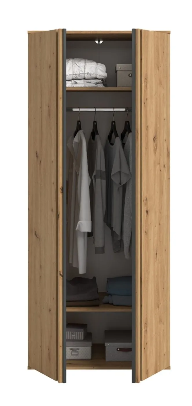 Garderobenschrank Kleiderschrank Tofta | 2-türig | Artisan Eiche