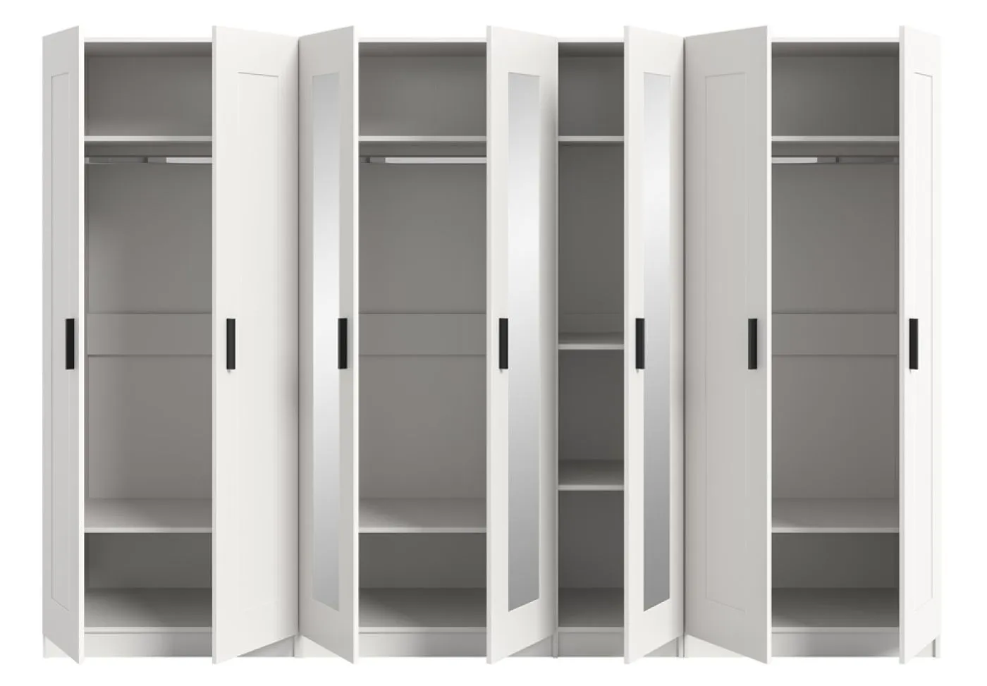 Garderobenschrank Kleiderschrank Visby 1 | 3-teilig | weiß