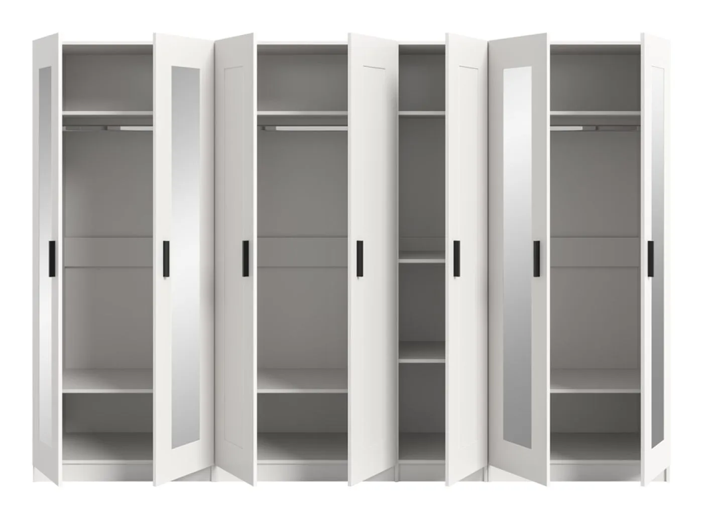 Garderobenschrank Kleiderschrank Visby 2 | 3-teilig | weiß