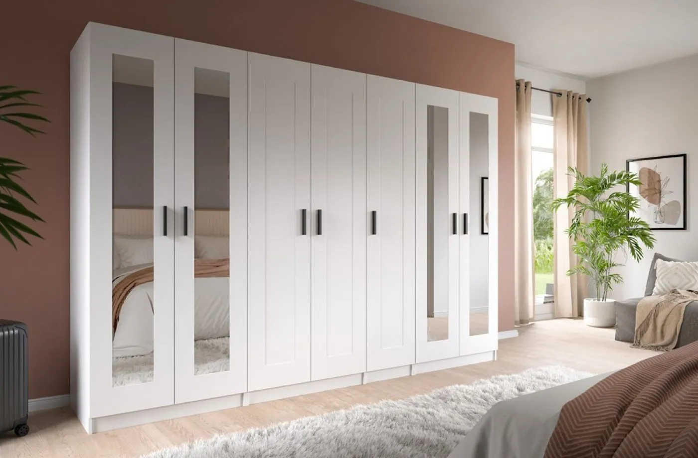 Garderobenschrank Kleiderschrank Visby 2 | 3-teilig | weiß