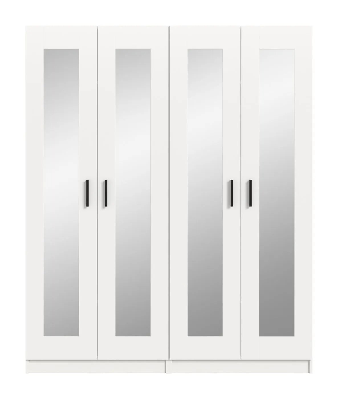 Garderobenschrank Kleiderschrank Visby | 2-teilig mit Spiegel | weiß