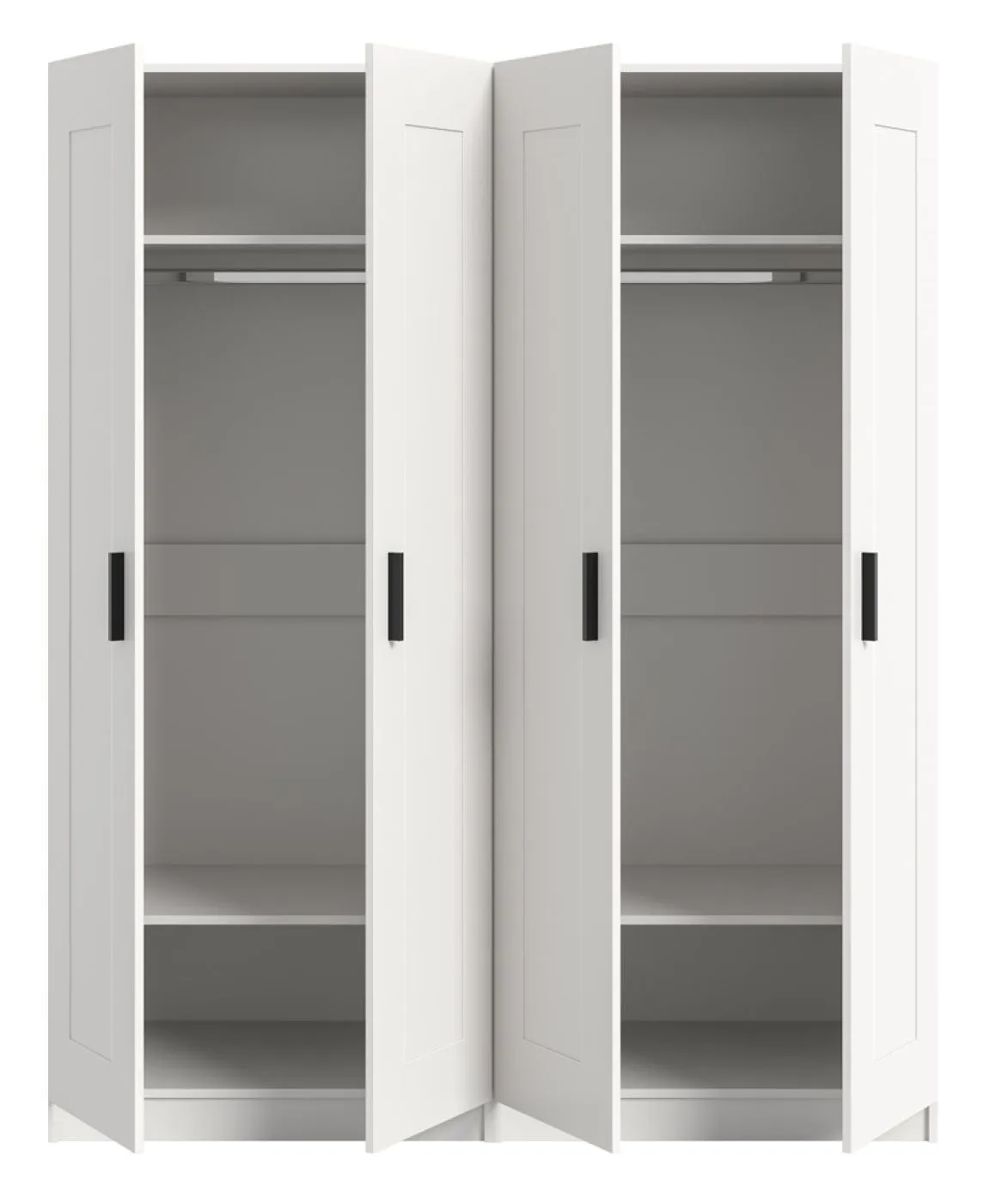 Garderobenschrank Kleiderschrank Visby | 2-teilig | weiß