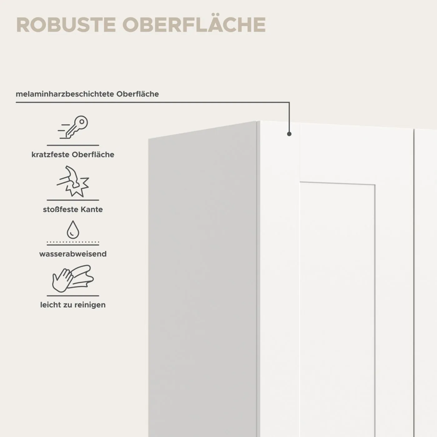 Garderobenschrank Kleiderschrank Visby | 2-teilig | weiß