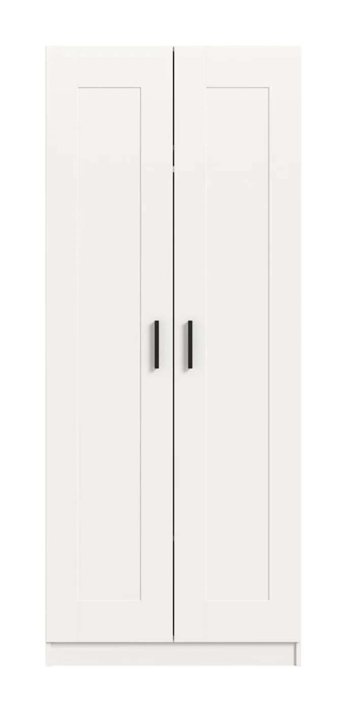 Garderobenschrank Kleiderschrank Visby | 2-türig | weiß
