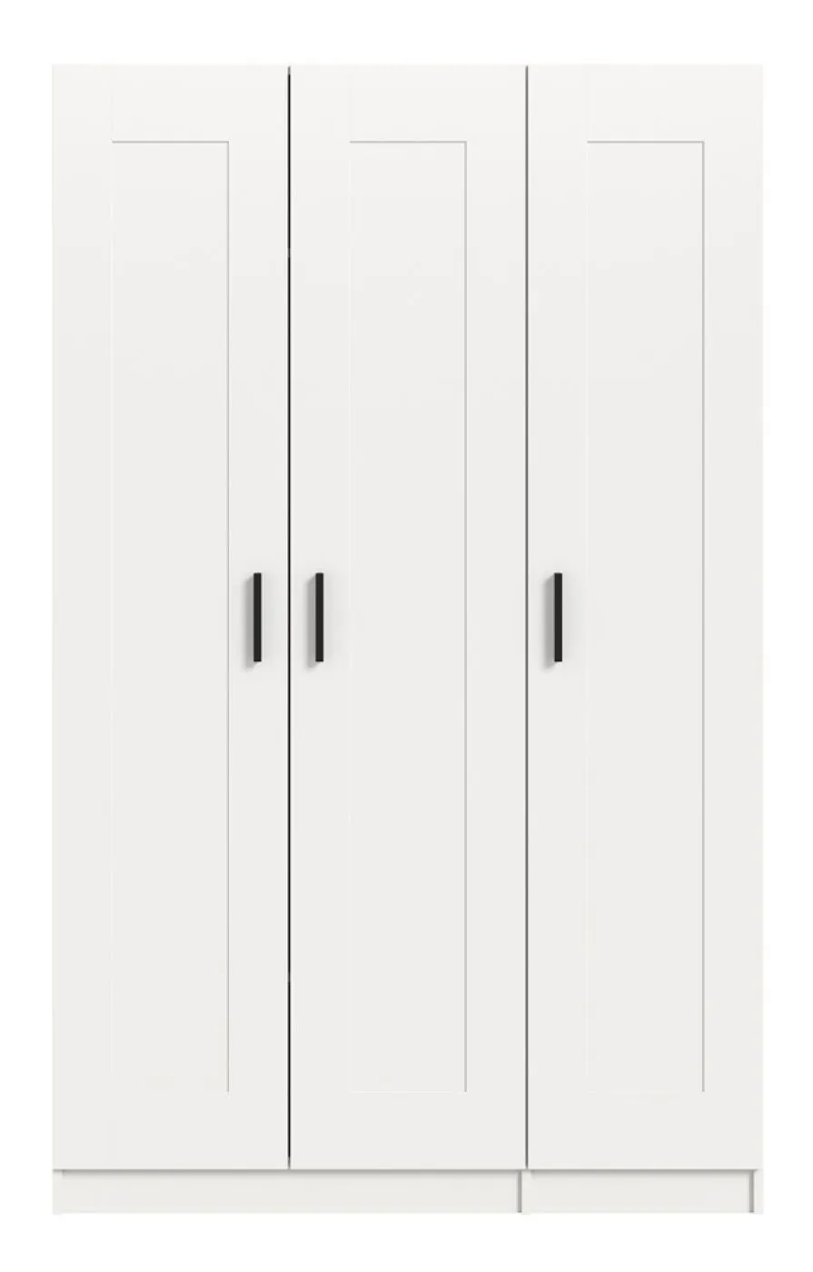 Garderobenschrank Kleiderschrank Visby | 3-türig | weiß