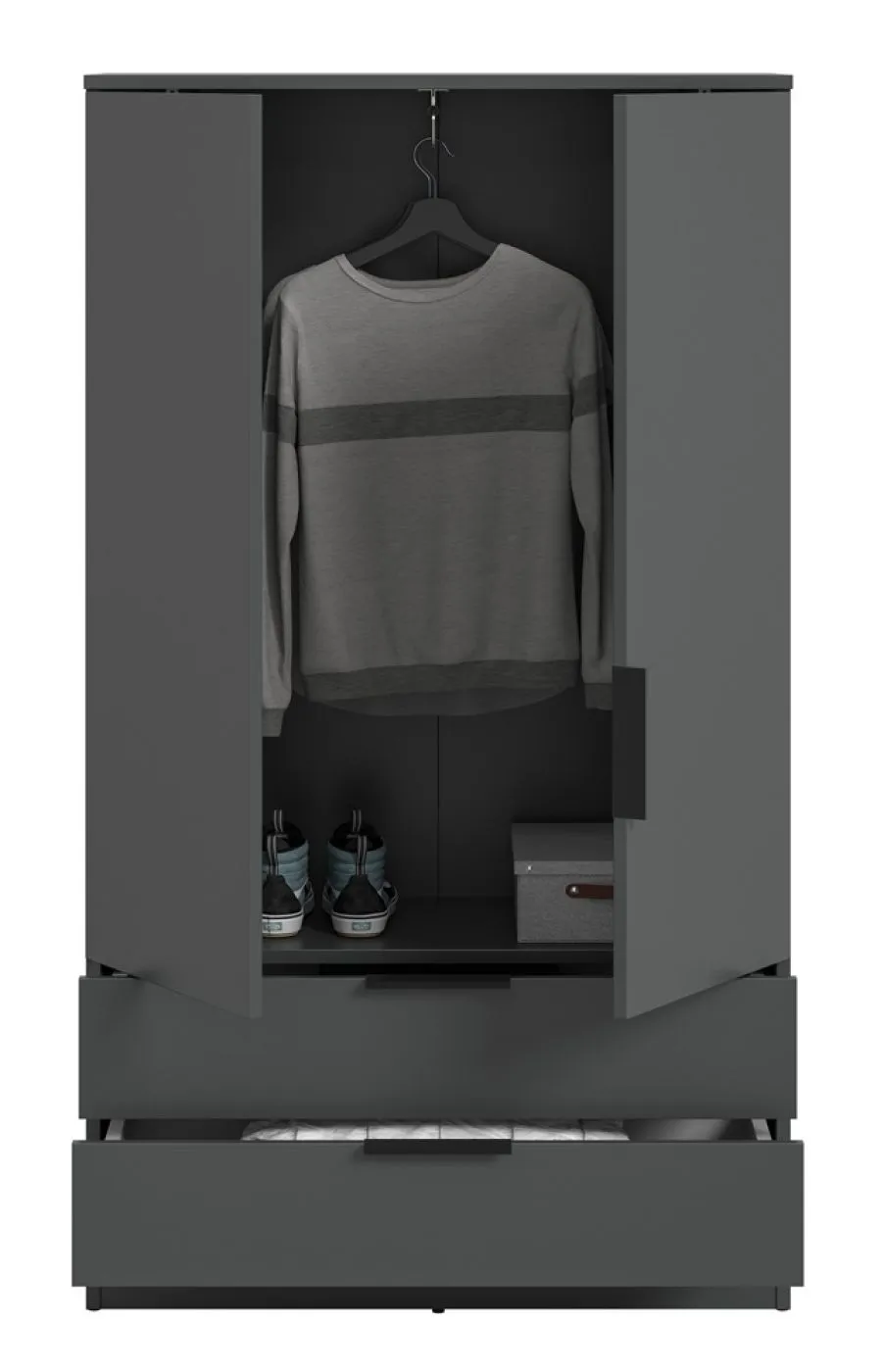 Garderobenschrank Kopenhagen | anthrazit