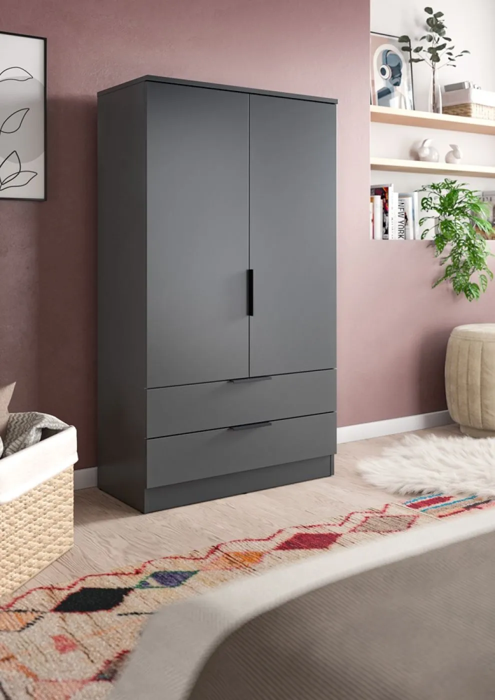 Garderobenschrank Kopenhagen | anthrazit