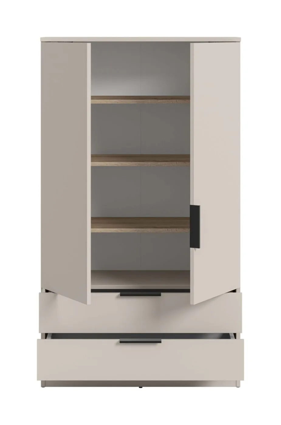 Garderobenschrank Kopenhagen | Kaschmir mit Einlegeböden