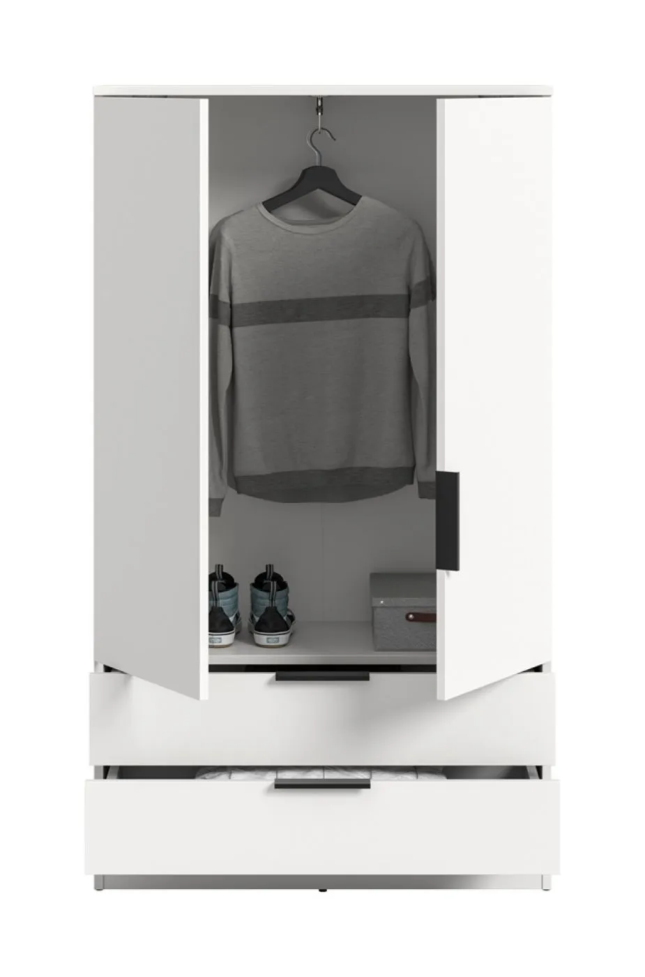 Garderobenschrank Kopenhagen | weiß