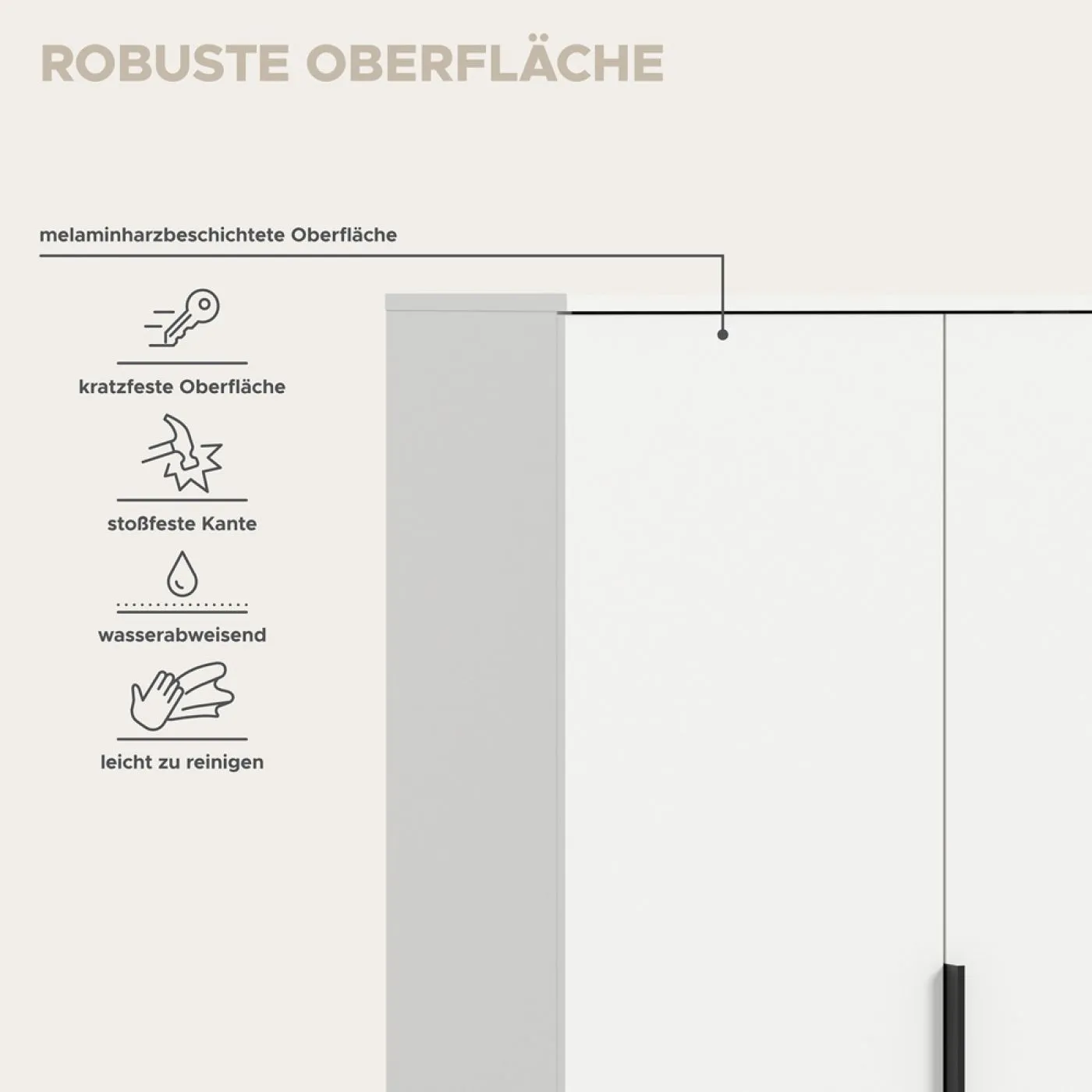 Garderobenschrank Kopenhagen | weiß
