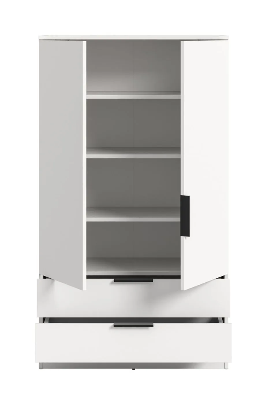 Garderobenschrank Kopenhagen | weiß mit Einlegeböden