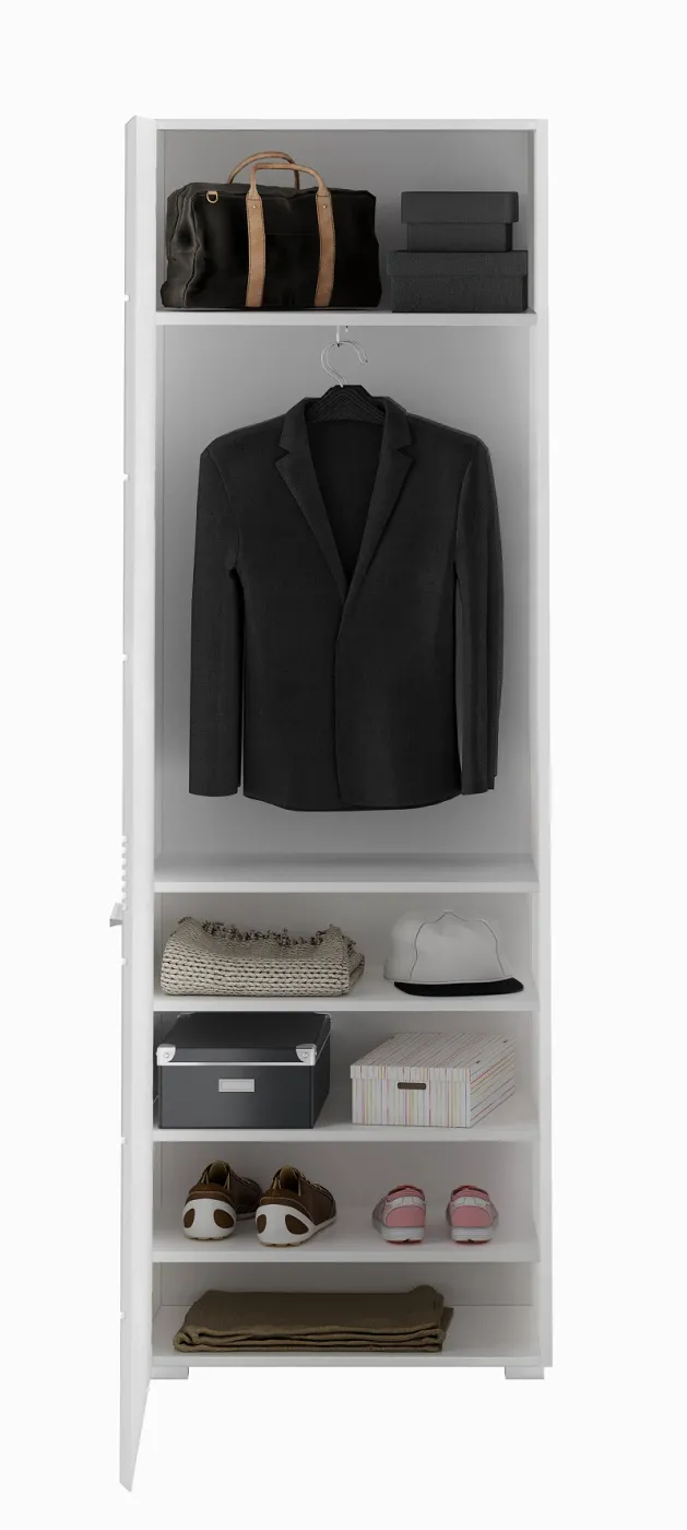 Garderobenschrank Linus | weiß Hochglanz