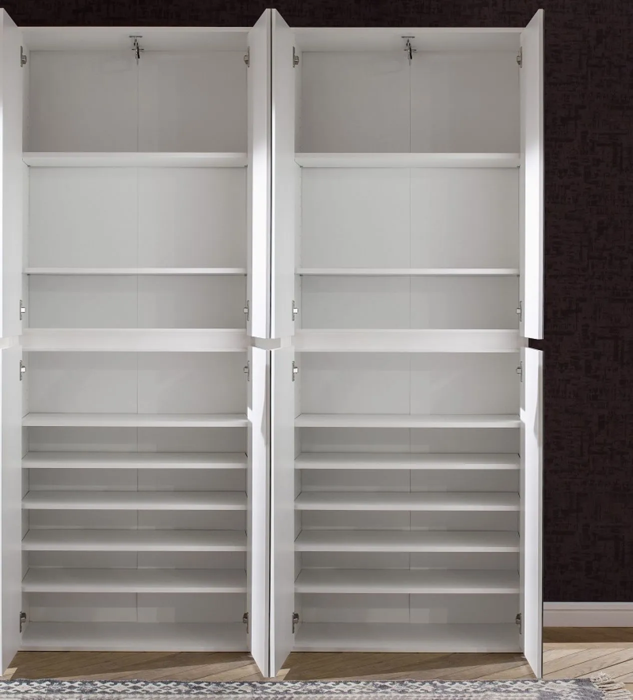 Garderobenschrank Mirror 2 | Kombination | weiß | 2-teilig