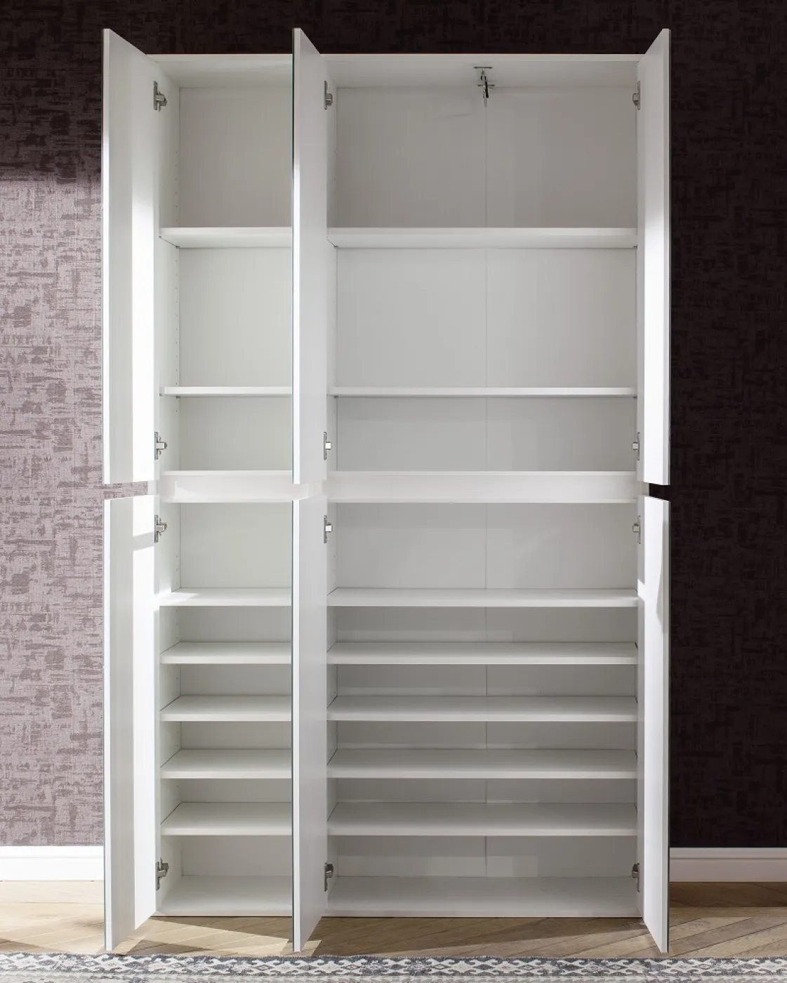 Garderobenschrank Mirror | Kombination | weiß | 2-teilig