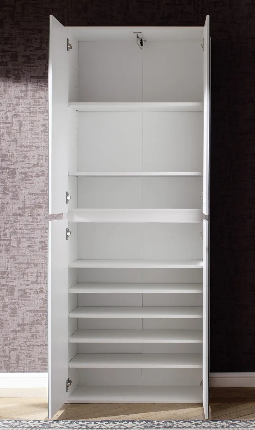 Garderobenschrank Mirror | weiß | Spiegeltüren