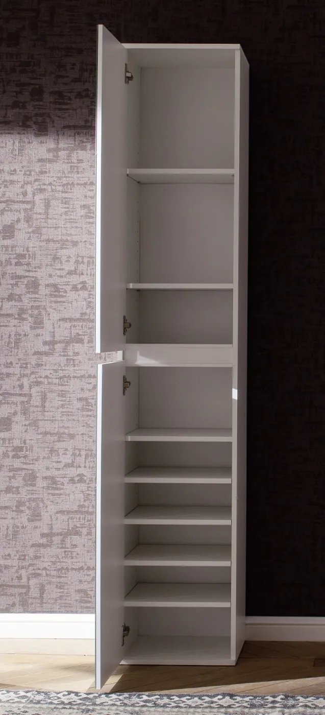 Garderobenschrank Mirror | weiß | Spiegeltüren