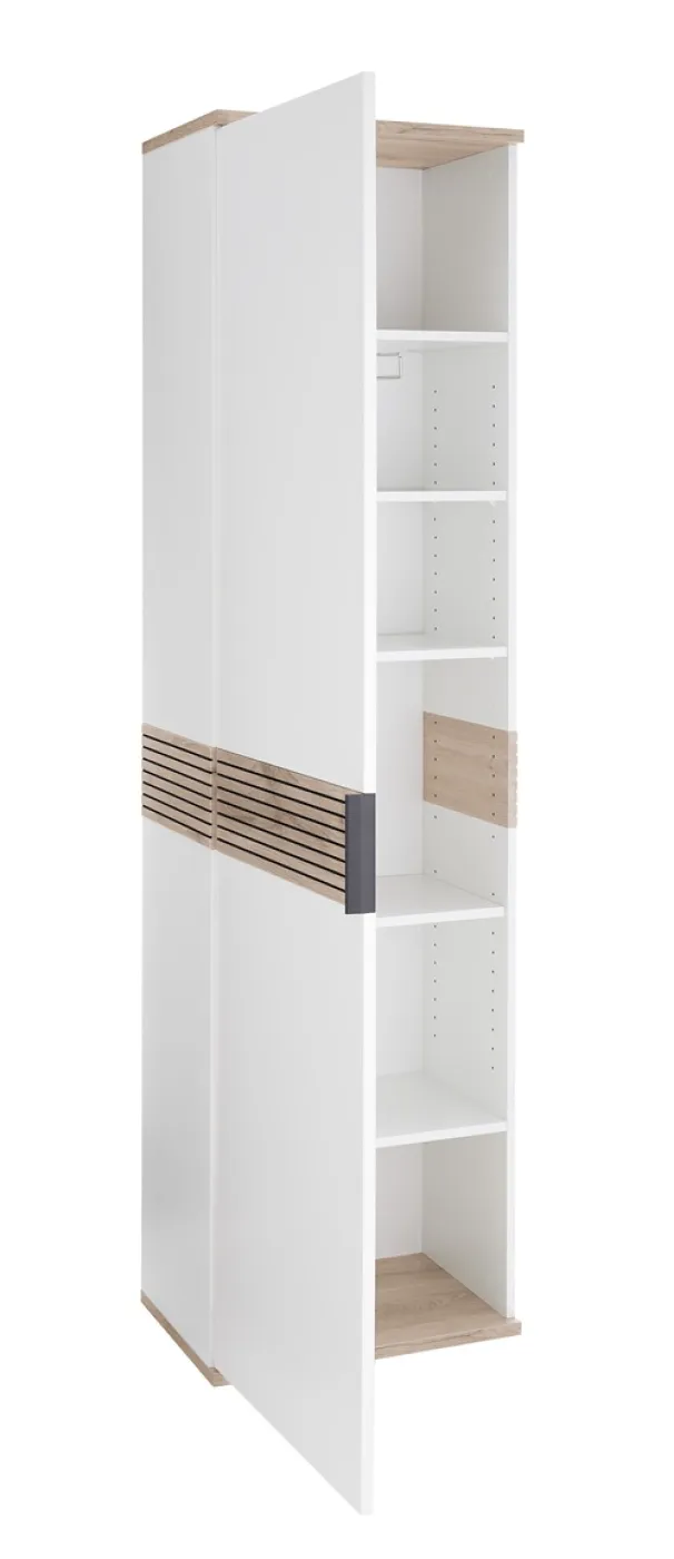 Garderobenschrank Montello 1-türig | Soft white / Viking Oak
