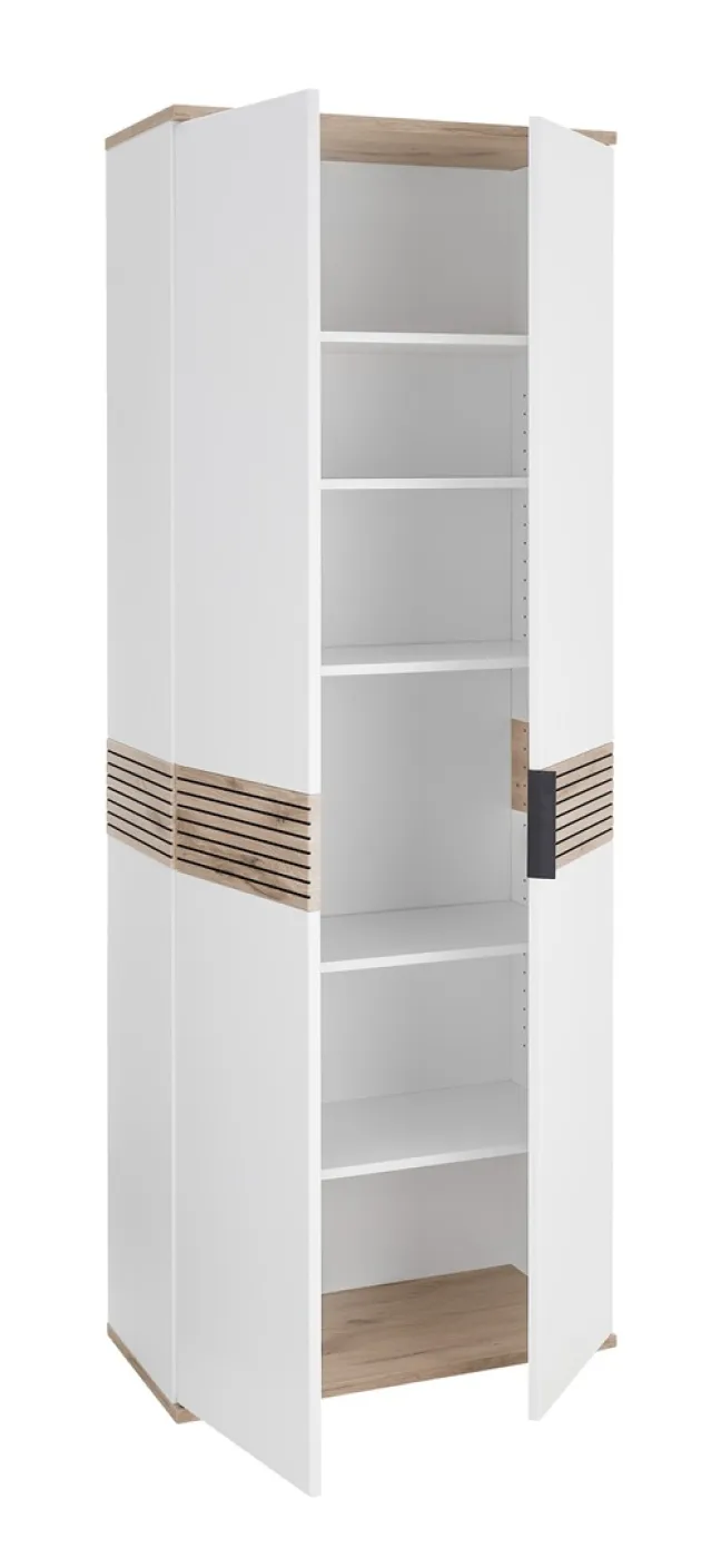 Garderobenschrank Montello | Soft white / Viking Oak