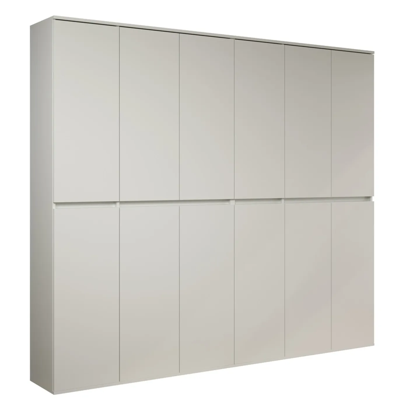 Garderobenschrank Nevada | weiß | 222 x 191 x 34 cm