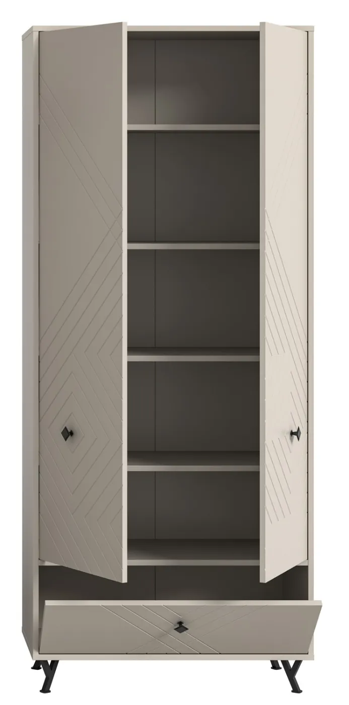 Garderobenschrank Notes | beige matt/sandfarben