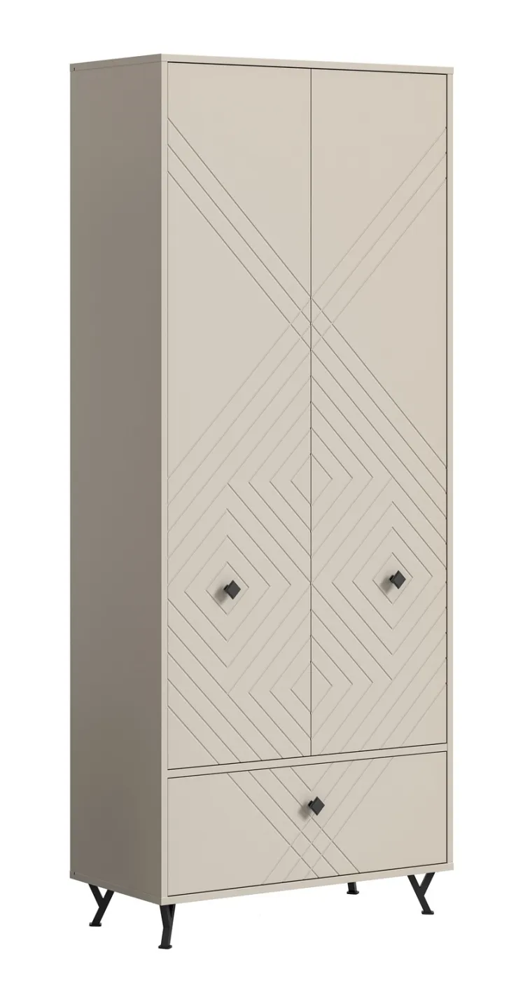 Garderobenschrank Notes | beige matt/sandfarben