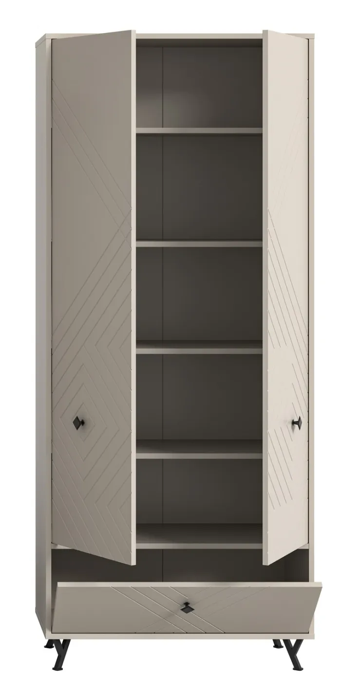 Garderobenschrank Notes | beige matt/sandfarben