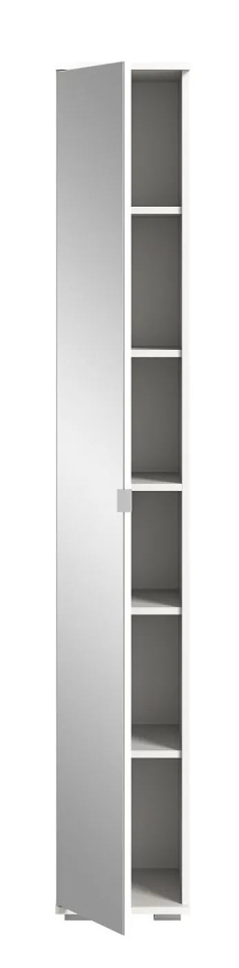 Garderobenschrank Prego | weiß | Spiegeltüren