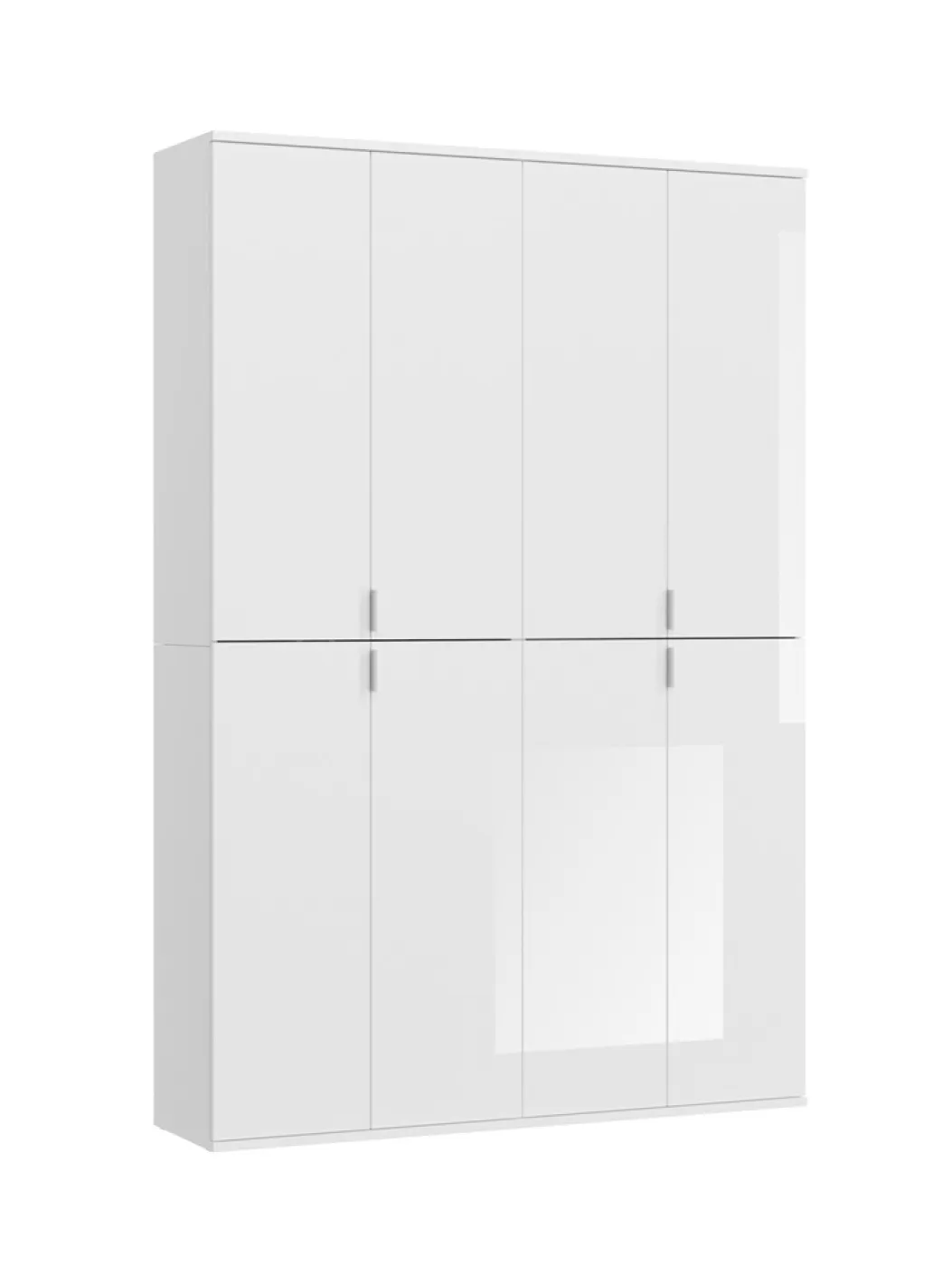 Garderobenschrank Projekt X 1 | Kombination | weiß Hochglanz | 2-teilig