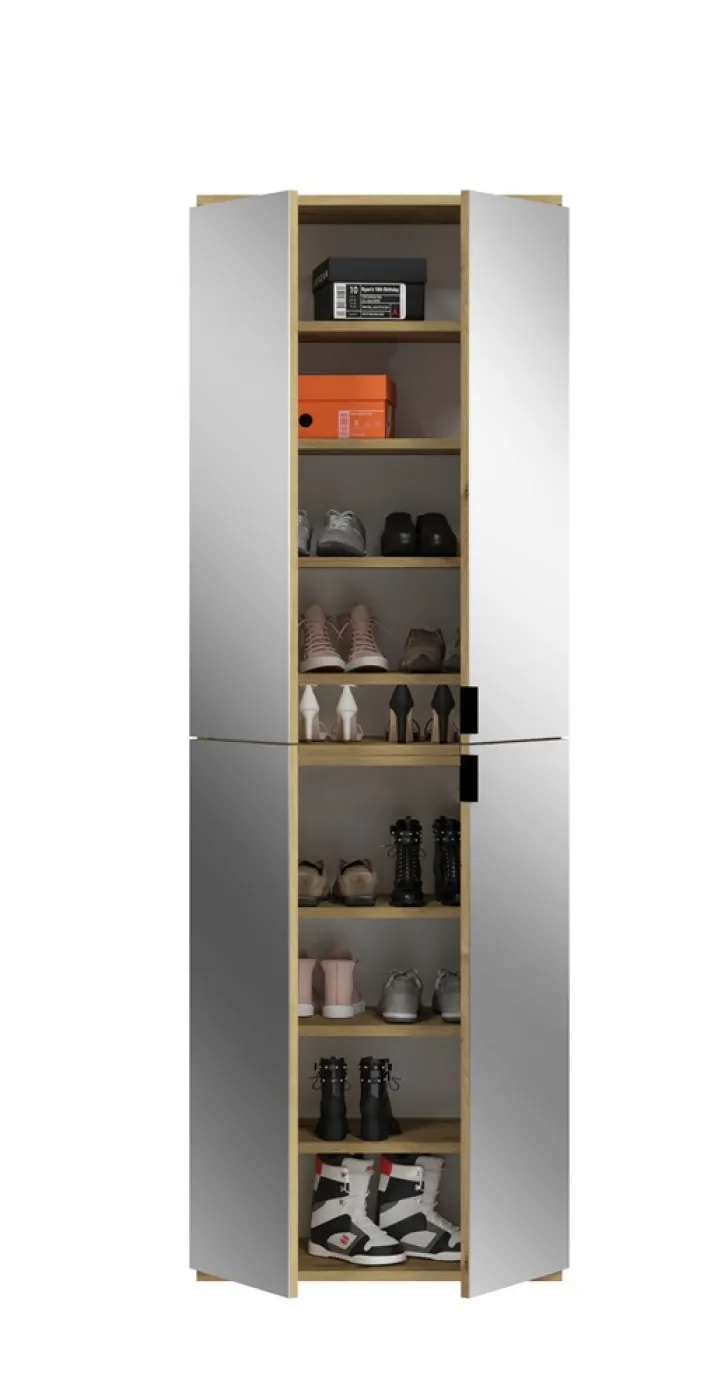 Garderobenschrank Projekt X 2 | Kombination | Artisan Eiche | Spiegeltüren | 2-teilig