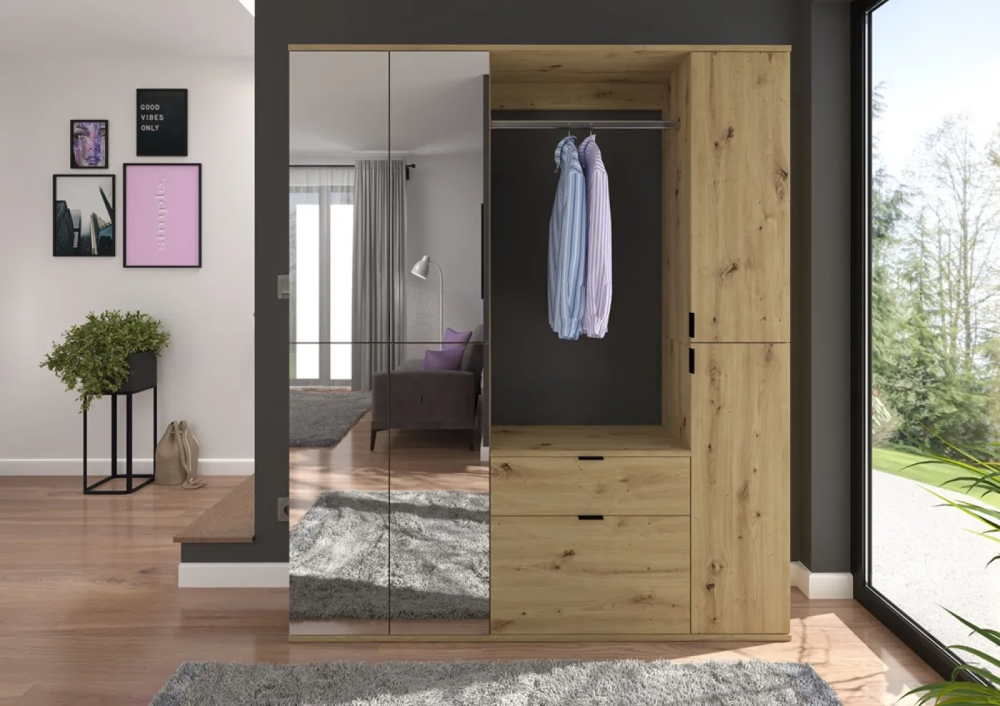 Garderobenschrank Projekt X | Artisan Eiche