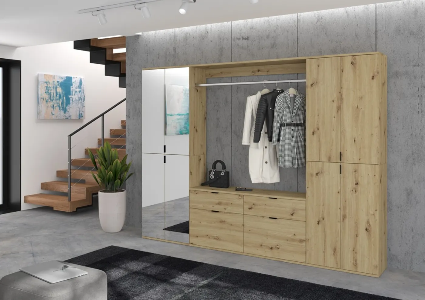 Garderobenschrank Projekt X groß | Artisan Eiche